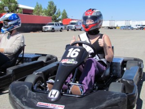 Ms. Lancaster Sidney Roth took to the track at the AV Fairgrounds Tuesday.