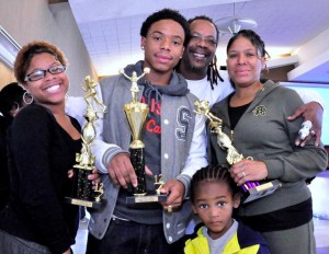Nehemiah Ross (pictured with his family) won honors for 'Prettiest of the Year.'