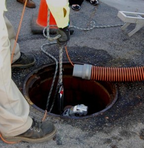 The camera runs about right feet to capture images of the city's sewer lines.