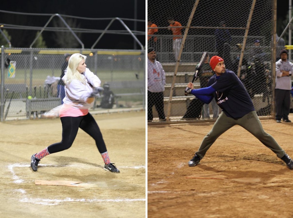 Meredith Idleman plays softball three nights per week, and Mike Fleckner plays on a team from Desert Vineyard church. (Courtesy city of Lancaster)
