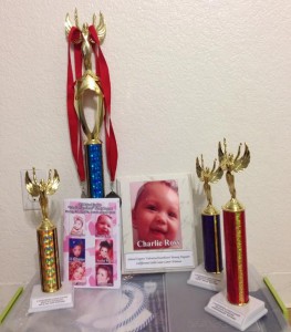 The five-month-old already has two dozen trophies to his credit.