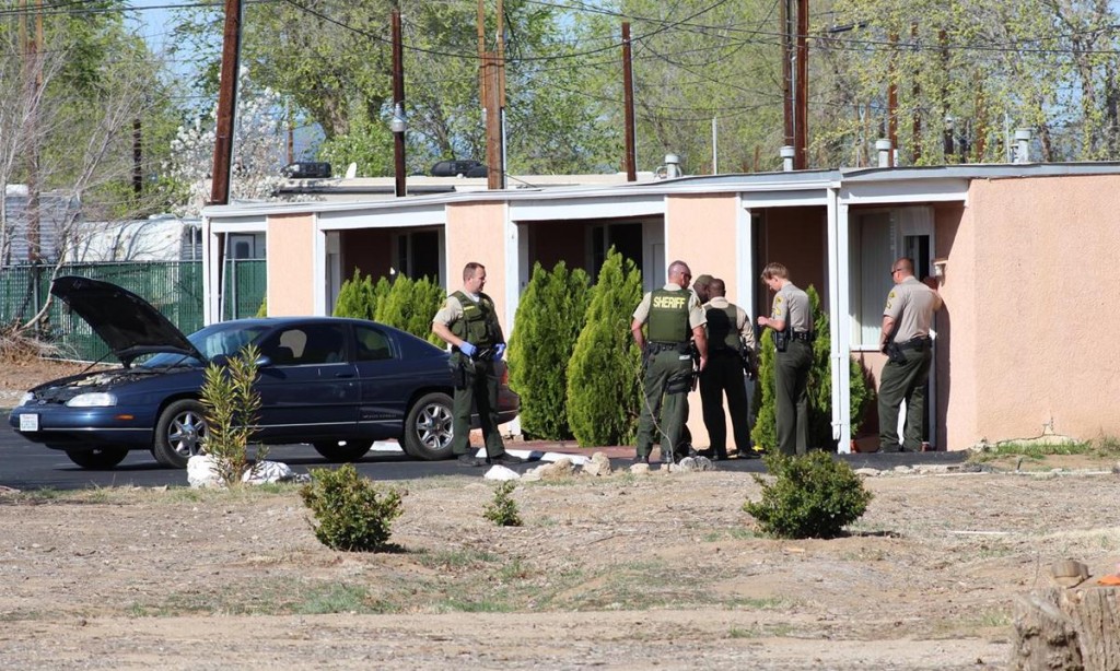 Lancaster Station's Burglary Suppression Team had been tracking a vehicle burglary suspect Christopher Dean and were able to capture him Tuesday morning after a standoff at  The Tropic Motel at 43145 Sierra Highway in Lancaster. (Photo by TONY CHEVAL)