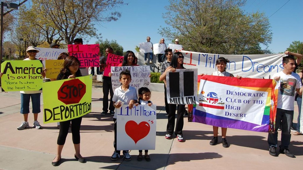 The local rally took place in front of Antelope Valley college on corner of 30th Street West and Avenue K.