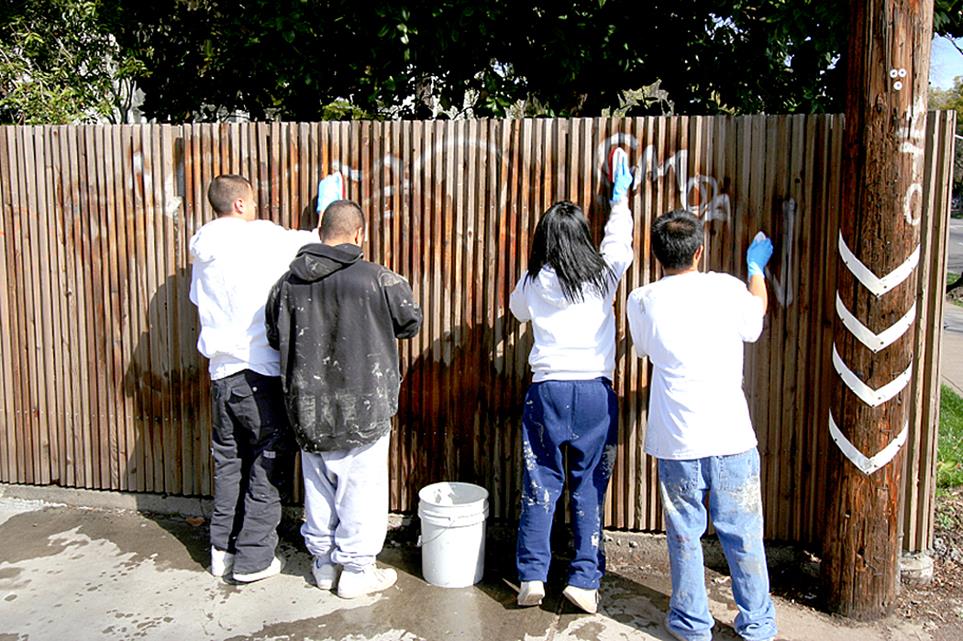 A Graffiti Clean Up project at  Poncitlán Square Gazebo are one of the various service projects taking place on Saturday as part of Global Youth Day.